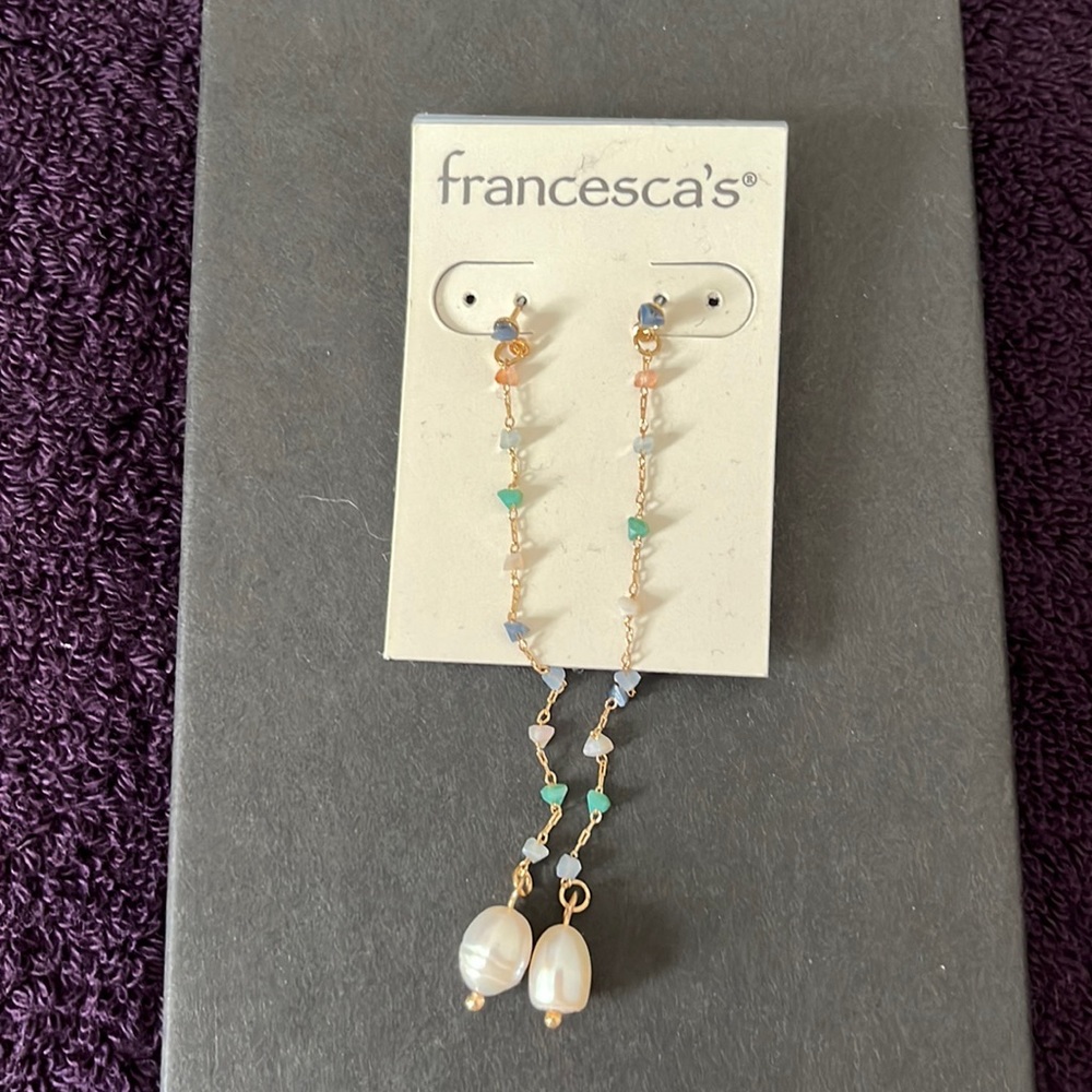 Francesca’s Pearl Drop Earrings